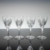 Set of Four Baccarat Crystal Water Goblets, Auvergne Perigold