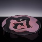 Handblown Studio Art Glass Centerpiece Bowl, 1999