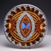 Brazilian Blue Morpho Art Plate with Stand