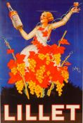 Framed Art Deco Lillet Advertising Poster after Roby