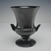 Wedgwood Footed Vase, Ravenstone Matte Black
