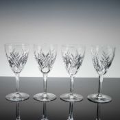 Set of Four Baccarat Crystal Wine Glasses, Auvergne Perigold