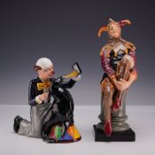 Two Royal Doulton Porcelain Figurines, The Jester HN 2016 and Partners HN 3119