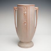 Roseville Pottery Two-Handled Vase, Moderne
