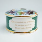 Wedgwood Bone China Lidded Box, Eleven Ladies Dancing