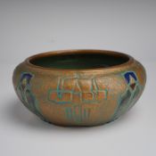 Roseville Pottery Bowl, Mostique with Rare Colors