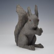 Wedgwood Black Basalt Figurine, Squirrel