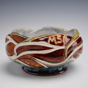 Doulton Lambeth Art Stoneware Bowl by Mark V. Marshall and Mary S. Churchill, Dated 1900