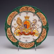 Wedgwood Etruria Creamware Armorial Plate, Montreal