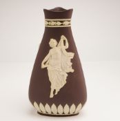 Wedgwood Chocolate Brown Jasperware Triangular Vase