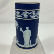 Wedgwood Cobalt Blue Jasperware Mini Spill Vase