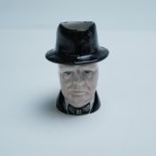 Staffordshire Ceramics Miniature Character Jug, Churchill