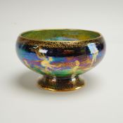 Wedgwood Black Fairyland Lustre Empire Bowl, Leapfrogging Elves Z4968