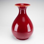 Large Wedgwood England Maroon Glazed Ceramic Vase