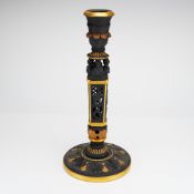 Wedgwood Black Basalt and Parcel-Gilt Neoclassical Candlestick