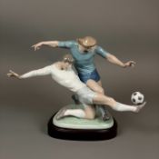 Lladro Porcelain Figurine with Base and Box, Shot on Goal 01005879