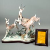Lladro Gacelas de Grant Porcelain Figurine Model 1352 Limited Edition 674/1500