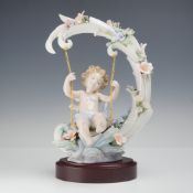 Lladro Limited Edition Porcelain Figurine Heavenly Swing 01001739 with Base, COA and Original Box
