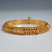 22K Indian Gold Hinged Bangle with Screw Closure