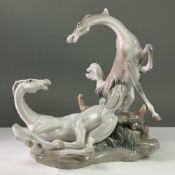 Lladro Porcelain Figurine Playful Horses Model 01004597