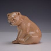 Lladro Porcelain Figurine, Seated Bear 01001206 with Original Box