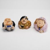 Lot of 3 Kevin Francis Face Pots: Churchill, General Patton Prototype, and Field Marshall Montgomery