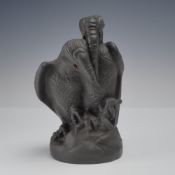 Wedgwood Black Basalt Figurine, Vultures