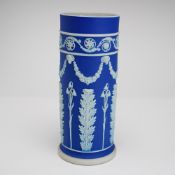Wedgwood Royal Blue Jasperware Spill Vase