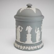 Wedgwood Sage Green Jasperware Lidded Jar