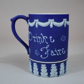 Wedgwood Blue Jasperware Motto Mug
