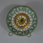 Wedgwood Sage Green Jasperware Dip Zodiac Desk Clock