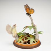 Boehm Porcelain Figurine, Fledgling Canada Warbler 491