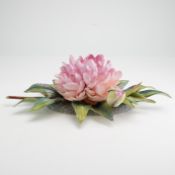 Boehm Bone Porcelain Sculpture, Pink Peony