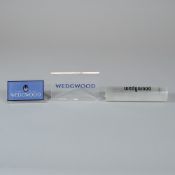 3pc Vintage Wedgwood Acrylic Retail Advertising Display Pieces