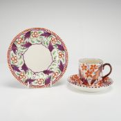 3pc Wedgwood Hand Painted Luster Glazed Ceramic Trio