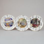 Trio of Wedgwood Bone China Historic Year Series Commemorative Plates