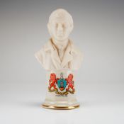 Carlton China Parian Porcelain Crested Bust of Robert Burns for Dunfermline