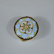 Wedgwood Copper Enamels Arabia Pattern Round Hinged Trinket Box