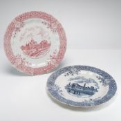 Pair of Wedgwood Etruria World's Columbian Exposition Commemorative Earthenware Plates
