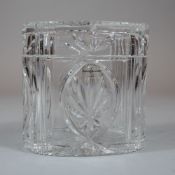 Wedgwood Oval Lead Crystal Lidded Trinket Box