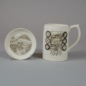 Wedgwood Queensware Barlaston Commemorative Tankard and Stand