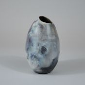 Joseph Barberio Studio Pottery Saggar Fired Stoneware Vase