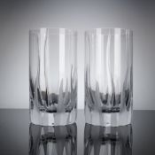 2pc Mikasa Crystal Flame D'Amore Highball Tumblers