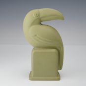 Wedgwood Matte Green Ceramic Toucan Figurine