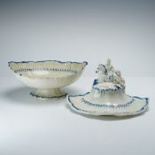 2pc Wedgwood Mared Pattern Pearlware Bowl and Lid