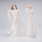 2pc Royal Doulton Figurines, Christmas Angel & Christmas Carols