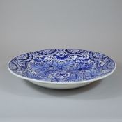 Wedgwood Blue and White Transfer Printed Renaissance Revival Earthenware Charger