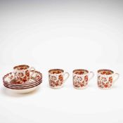 Copeland Spode India Tree 8pc Grouping of Flat Cups and Bowls