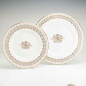 2pc Wedgwood Bone China Golden Persephone Plates