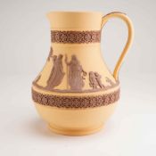 Wedgwood Primrose Yellow and Terracotta Jasperware Etruscan Jug